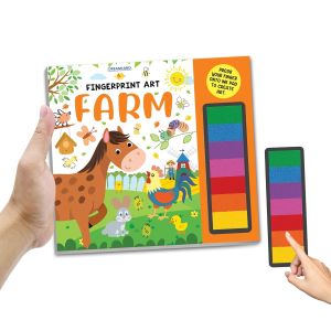 Colouring Books/ Fingerprint Art Garden Activity Book for Ages 4-6 with Thumbprint Gadget and Colored Pencils