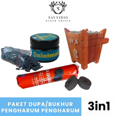 paket bukhur gahru mabkhara arang 3in1 dupa gaharu wangi arab pengharum ruangan bakar wewangian oud
