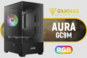 Gamdias AURA GC9M & GC10M & GC2 ELITE & TALOS E3 MESH ARGB MATX & ATX PC Case Compact Tempered Glass Display PC Desktop Casing