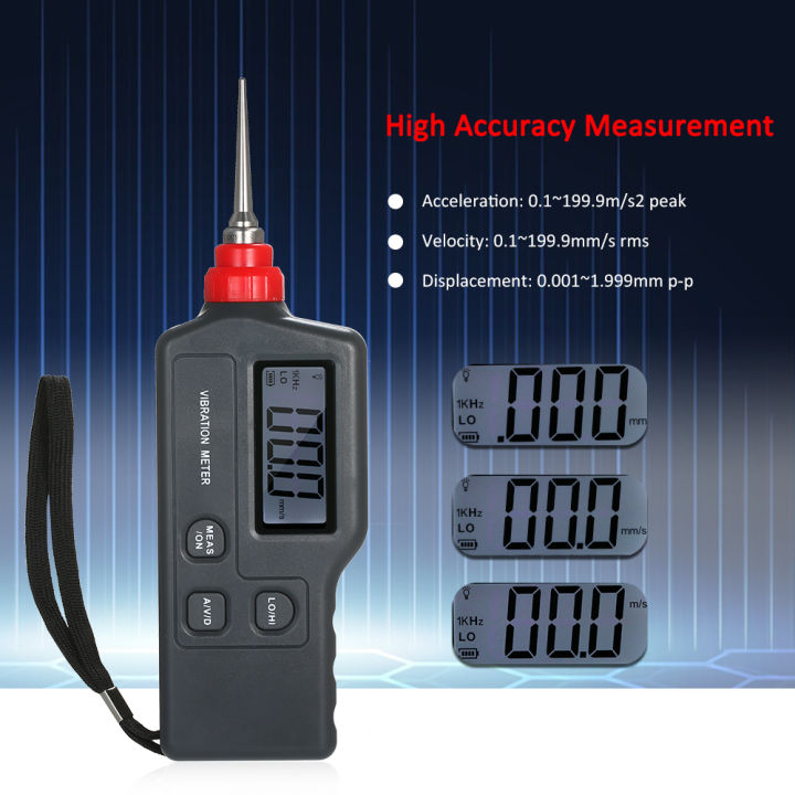 Portable Digital Vibration Meter with LCD Screen Vibration Analyzer ...