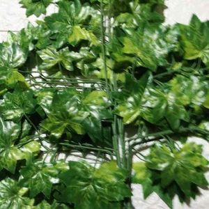 Cành phong xanh điểm vàng trang trí decore combo 10 cành dùng gia đình nhà hàng lễ hội