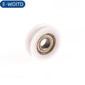 E-WOITD Di chuyển cửa và cửa sổ trượt bánh xe 626 mang ròng rọc 6x22x7 mét phẳng bánh xe hình chữ U rãnh Nylon Pad tiêm vật liệu