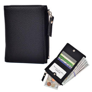 Fashion Mini Leather Card Holder With Coin Purse Wallet With Zipper For Women C307-38B