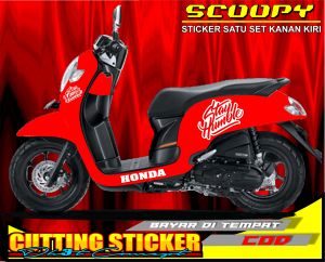 Sticker Scoopy STAY HUMBLE Sticker Logo Striping Cutting Sticker Prestige All Scoopy