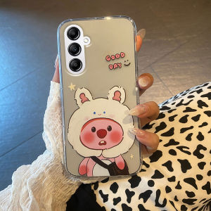 Phone Case for Samsung S26 fe ultra S26+ S25 fe New 2026 Cute Cartoon Rabbit Pattern Transparent Soft Silicone Casing for Galaxy S26 fe ultra S26+ Pretty Phone Cover