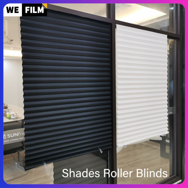 WEFILM Blinds for Windows Pleated Blinds Adhesive Window Shades Roller