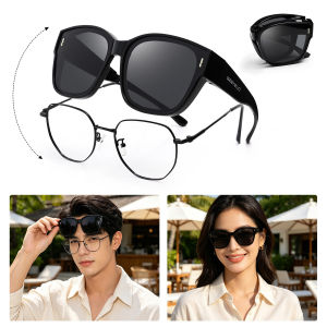 MENSPE Men Womens Sunglasses Foldable Sunglasses Fashion Large Frame Sunglasses Polarized Summer Sunglasses Ultra Light Polarized Sunglasses Outdoor Traveling Walking Shopping Driving