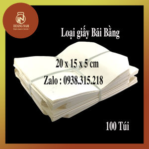 100 Túi giấy Trắng Bãi Bằng Gói Bánh | Size 20*15*5 cm |  - Giải pháp tuyệt vời các loại bánh thông dụng bảo vệ môi trường tiêu hủy tốt