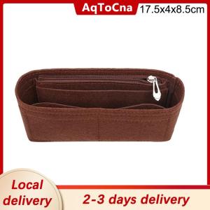 [COD] AqToCna Ship within 24 hours Multi-Pocket Women Insert Bag Felt Fabric Purse Handbag Organizer Bag Liner Tote