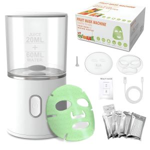 DIY Skin Care Face Mask Machine Maker Set DIY Facial Mask Maker Machine USB-C Rechargeable 20ml Juice + 60ml Water Capacity White