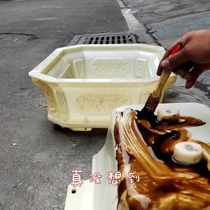 Rectangular Flower Pot Mold Multilateral Rhombus Short Foot Cement Pots Plastic Model Cement Products Garden Bonsai Flower Disk