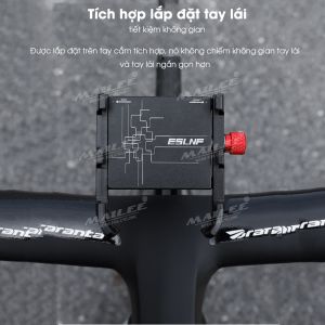 Giá đỡ điện thoại di động hợp kim nhôm cho xe đạp gắn trên xe đạp touring điều chỉnh dọc 180 độ xoay ngang 360 độ có pad gắn đèn và camera - KAVI