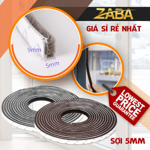 Ron gioăng dải sợi nỉ lông nheo chổi dán chặn kín khe hở khung chân cửa nhôm gỗ ngăn côn trùng chuột gián bụi 5mm Zaba