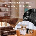 Leather and Vinyl Repair Kit 5 Colors, Endhokn Leather Repair Kit for Sofas, Car Seats, Jackets, Bags, Purse, Belts, Shoes, Holes and Scratch Leather Repair Kit 200ml. 