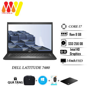 Laptop Dell Latitude 7480 E7480 giá tốt zin 99% màn hình 14inch FullHD Core i7 Ram 8gb ổ cứng SSD 256 máy tính xách tay cao cấp văn phòng