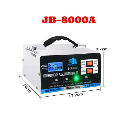 Charger Aki Otomatis Smart Intelligent Auto Repair Mobil Motor Kapal Truck Portable 400W 12V/24V 3800AH/Car Battery Charger Pengisi Daya Aki Mobil 3800A 12/24V
