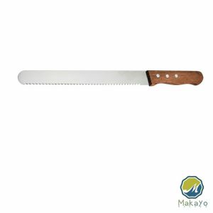 Makayo มีดตัดเค้กสแตนเลสแท้ ตัดขนมปัง ขนม ตัดเค้ก  เครื่องมืออบ มีดขนาด 10 นิ้ว bread knife มีสินค้าพร้อมส่ง