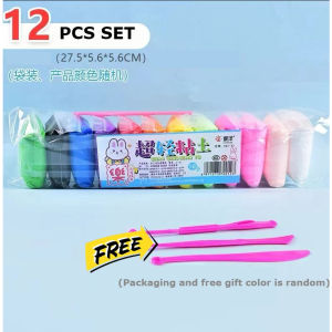 **Malaysia Seller** Non-Toxic Super Light Clay Butter Slime Air Dry Clay Set Tanah Liat Art 超轻黏土套装 clay colour set
