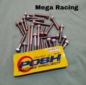 Baut Blok Mesin Baut CVT Satria FU Full Set Isi 24pcs Free Kunci L