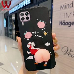 For Samsung Galaxy A12 M12 A10/M10 A50/A50S/A30 A20S A10S A20 A30 A13 A11 M11 A73 A72 A51 A32 A02S S21 Ultra A71 A21S A03S A03 3D Squishy Pinch Soft Case Crayon Shin-chan Corgi Funny Shockproof Phone Back Cover Case