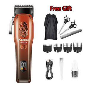Kemei KM-2254 Professional LCD Electric Hair Clipper For Men Wireless Trimmer Rechargeable Shaver Razor Cordless Adjustable Mini Hair Trimmer Barber