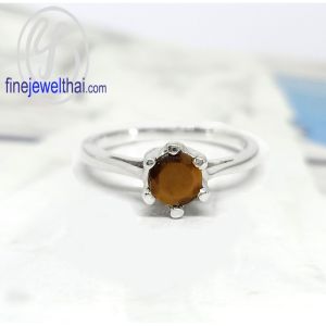 Finejewelthai-แหวนไทเกอร์อาย-แหวนเงิน-แหวนพลอยแท้-แหวนประจำเดือนเกิด-พลอยตาเสือ-R1130te