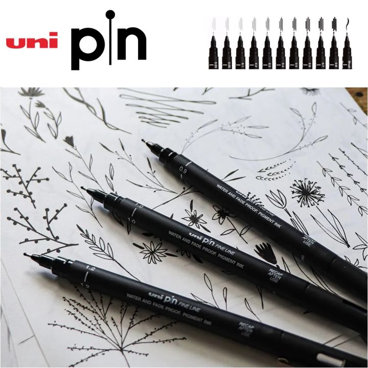 Uni Pin Fineliner Stylo à dessin - Gris clair Tone - 0,1 mm - Boîte de