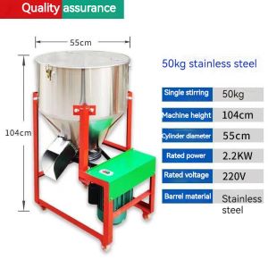 50kg/75kg/100kg Wet and Dry Stainless Steel Farm Feed Mixer Feed Mixer Seed Coating Machine Seed Dressing Machine