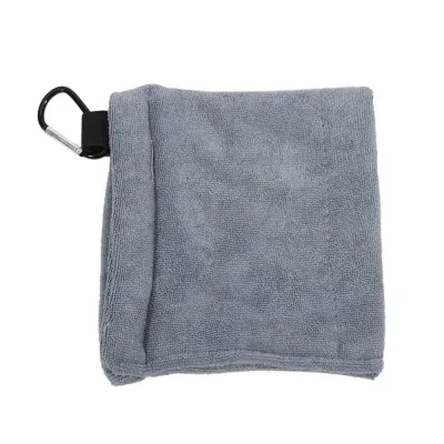 GTRBFDS Microfiber Golf Ball Cleaning Towel with Carabiner Hook Water Absorption Golf Wipe Cloth Portable Square Sports Towel