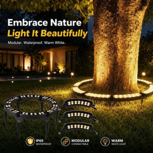 Outdoor Tree Hugging LED Floodlight IP65 Waterproof Garden Spotlight Aluminum Tempered Glass