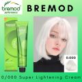 Bremod New Color 0/000 Super Lightening Cream 100ml Lifts up to Level 8 White Dust Hair Color Dye. 