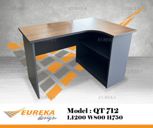 Eureka DIY-SELF ASSEMBLE 4ft L-SHAPE Office Table: Stylish Computer Writing Study Desk (Laminated Wood) - Easy Self-Assembly QT712
