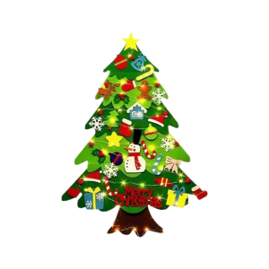 Interactive Felt Christmas Tree Educational Toy Enhances Creativity Fine Motor Skill for Kids and Toddlers