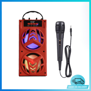 Speaker Bluetooth Portable Double Bass MH-38BT Bonus Mic Karaoke - BE