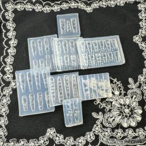 [COD] WEICHENG French Lace Chain Flowers 3D Acrylic Mold Swan Nail Art Decorations DIY Silicone Decorated Nail Art Templates Nails Mold Tool