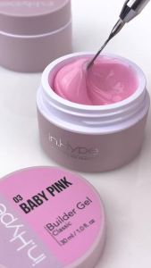 IN.HYPE UV/LED Professional Hard/Builder Gel for Nail Extension/Strengthening/Overlays File Off (Baby Pink # 3)