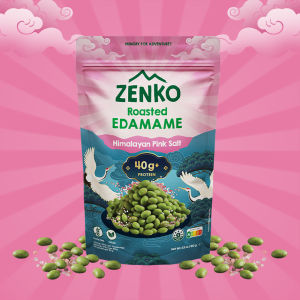 Zenko Superfoods - Roasted Edamame Himalayan Pink Salt 100g (Healthy Snacks with High Protein Fibre Iron All Nat