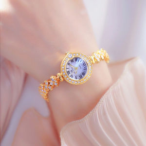 BS Bee Sister นาฬิกาข้อมือผู้หญิงหรูหรานาฬิกาควอตซ์กันน้ำสายโลหะผสมสแตนเลสสตีลลำลองนาฬิกาข้อมือพลอยเทียมออสเตรียฝังเพชรเต็มเรือนนาฬิกาข้อมือของขวัญสำหรับผู้หญิง1712