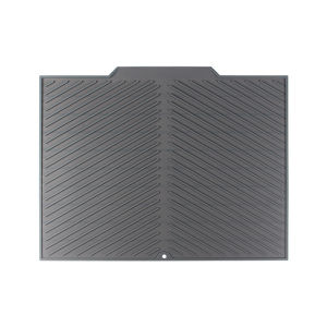 Rectangle Silicone Draining Board Mat Ultra Absorbent Drying Pad Heat Resistant Folding Drainer