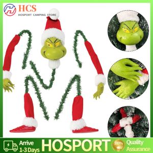 Christmas Tree Accessories 5PCS Grinch Character Arm Leg Head Ornaments Holder for Festive Decor