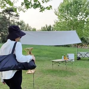 lhe Outdoor Folding Tables and Chairs Moon Chair Outdoor Suit Camping Picnic Egg Roll Table and Chair Full Set Sketch Chair Fishing