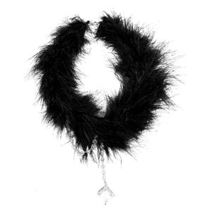 Elegant Feather Plush Choker Women Fashion Tassel Necklace Zircon Pendant Necklaces Wedding Party Gifts