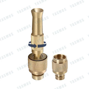 YASMOS High-Pressure Brass Hose Nozzle for Car Wash & Garden Sprinkling Easy Install Adjustable Spray Pattern