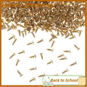 Behoo Flat Self-tapping Screws Brass Material Golden Screws Model Tool