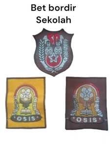 GROSIR bet badge bordir SD SMP SMA perlengkapan sekolah atribut sekolah logo kantong