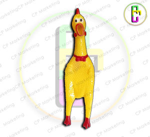 Squeaker Yellow Rubber Chicken Pet Dog Toy Screaming Chicken Squeak