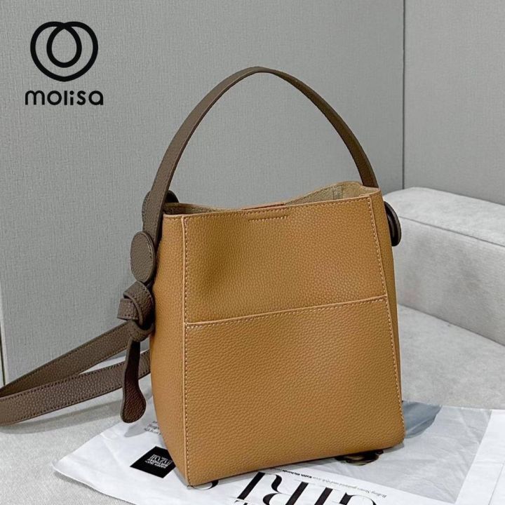 MOLISA รุ่นใหม่กระเป๋าสะพายข้าง หนังวัว มินิมอล 8135 | Lazada.co.th
