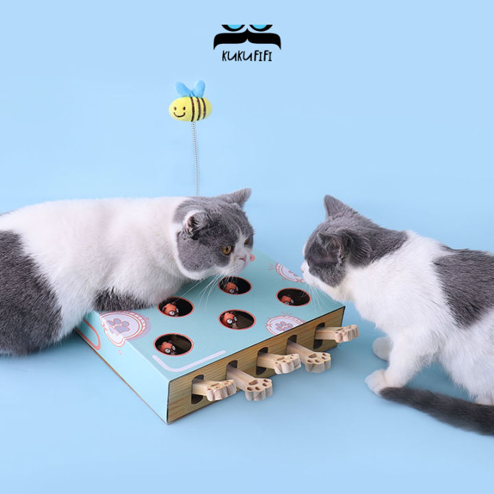 Cat Funny Toys Interactive Whack A Mole Mouse Game Puzzle Toy with  Scratching Post, Cat Toy, Cat Hideout Cat Delux Cute Toy Lazada