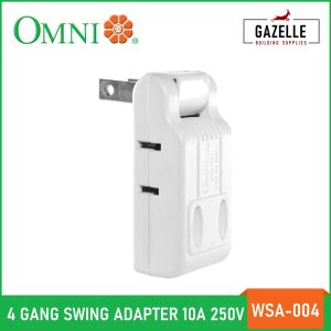 Omni 4-Gang Adapter w/ Swing Type Plug Adapter Outlet Adapter Socket Adapter - WSA-004