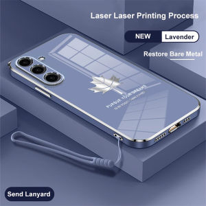 Casing Maple SAMSUNG A36 5G / A56 5G Softcase Silikon Ponsel Electro Plating Bonus Tali Strap